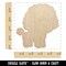 Cute and Fluffy Poodle Dog Unfinished Wood Shape Piece Cutout for DIY Craft Projects